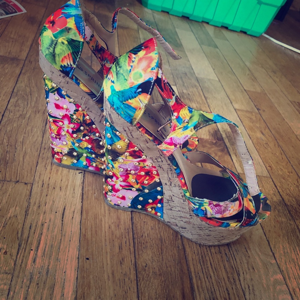 HOST PIC  Bright Colours Studded Platforms